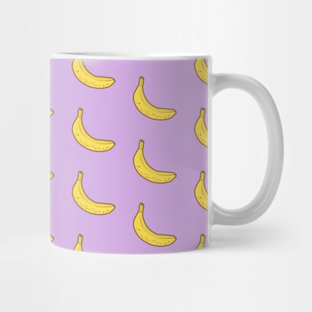 Banana Pattern (pastel purple) by designminds1